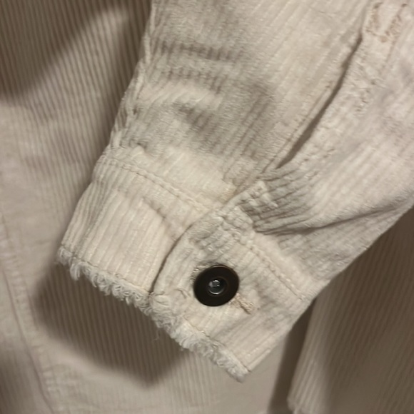 ZARA écru corduroy oversized shacket jacket size M - Picture 8 of 8